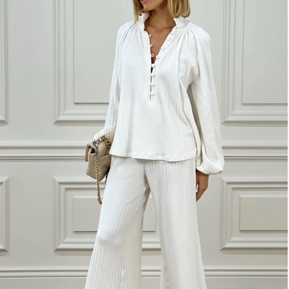 Vita Grace Palma Fine Gauge Sweater in Ivory White - Picture 4 of 15